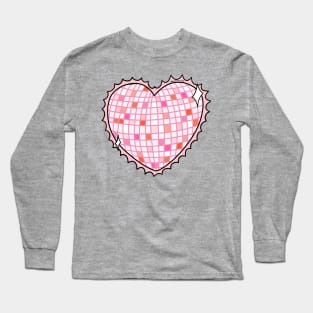 Disco Ball Heart Long Sleeve T-Shirt